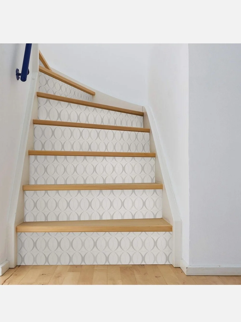NuWallpaper NU1074 Neutral Circulate White Siver Peel & Stick Wallpaper